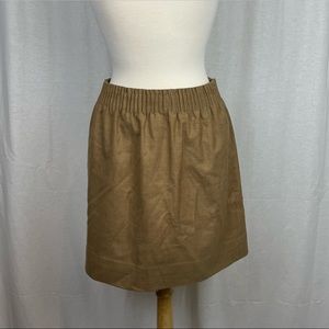 J. Crew Tan Elastic Waist Skirt